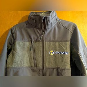 ❤️NWOT❤️OFFICIAL NFL LA RAMS❤️SIDELINE MEN’S MEDIUM LIGHTWEIGHT JACKET❤️